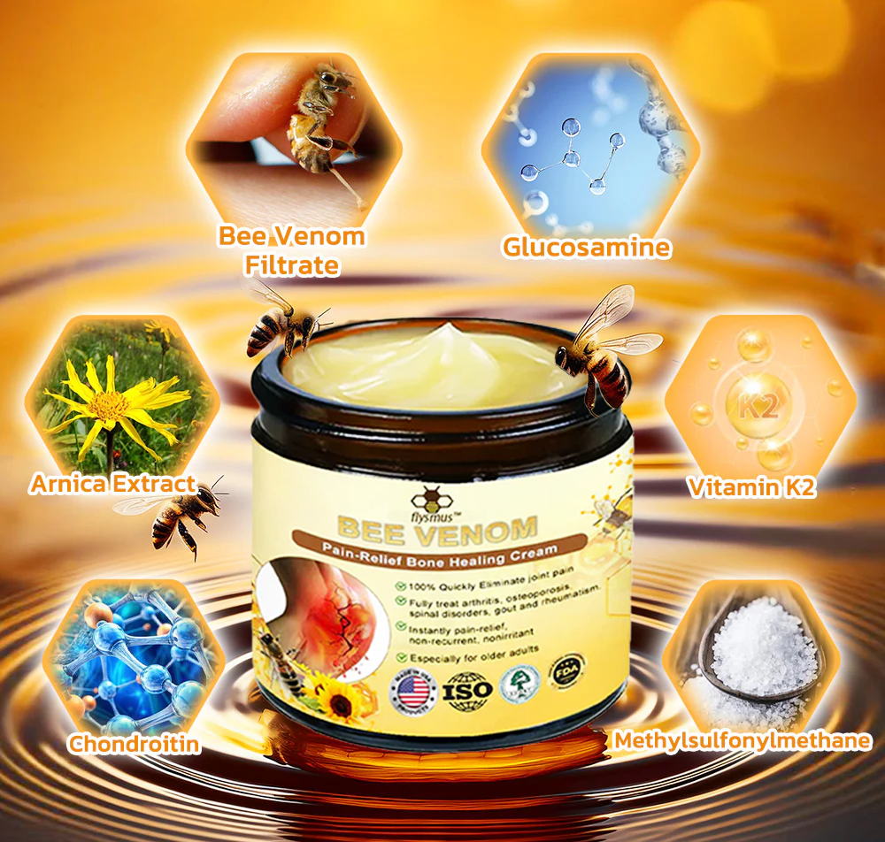 🇺🇸Official Store: flysmus® Bee-Venom Pain-Relief Bone Healing Cream👨‍⚕️FDA Certified