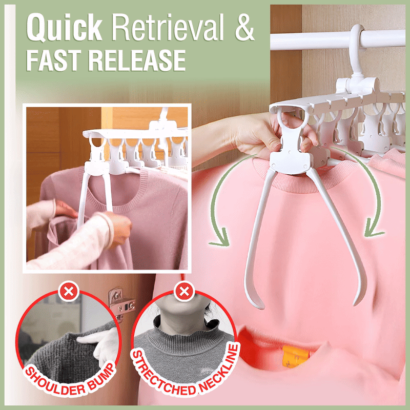 Jhati® Quick-Retrieval Magic Hanger: Ultimate Space-Saving & Instant Release Organizer