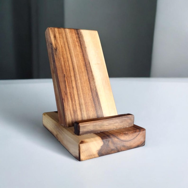 Jhati Handcrafted Walnut Wooden Phone Stand