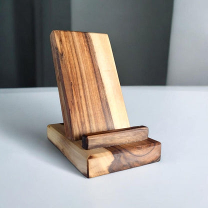 Jhati Handcrafted Walnut Wooden Phone Stand