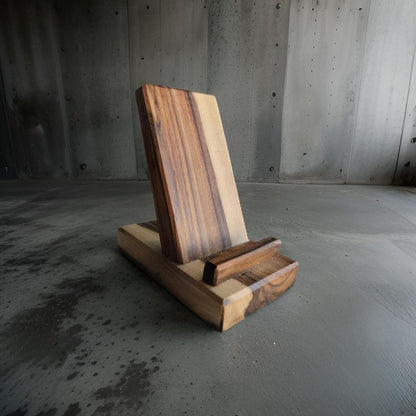 Jhati Handcrafted Walnut Wooden Phone Stand