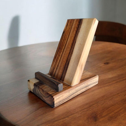 Jhati Handcrafted Walnut Wooden Phone Stand