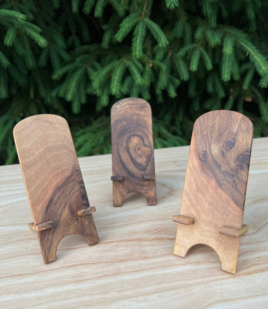 Jhati Walnut phone stand