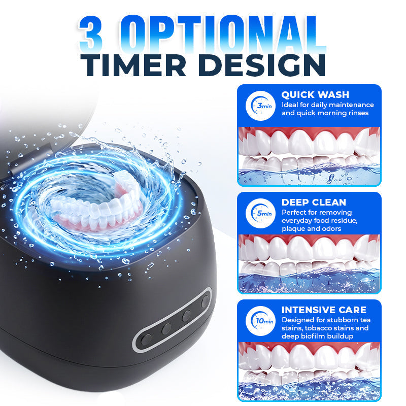⭐️Rolimey® 25W Deep Cleaning Denture Ultrasonic Cleaner for Retainers, Mouth Guards, Aligner