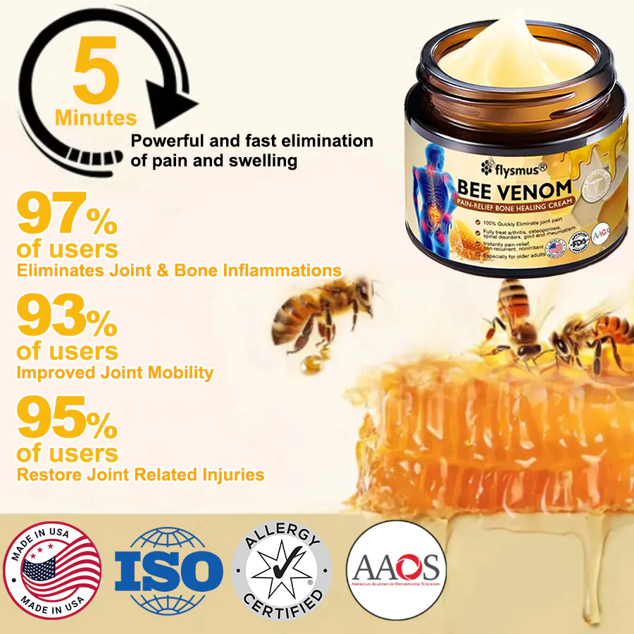 Jhati® Bee Venom Instant Ultra Strength Pain Relief Therapy Cream🔥67% OFF today!