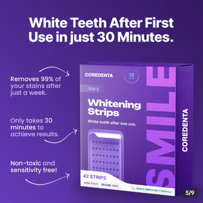 Jhati® COREDENTA Purple Non Sensitive Teeth Whitening Strips