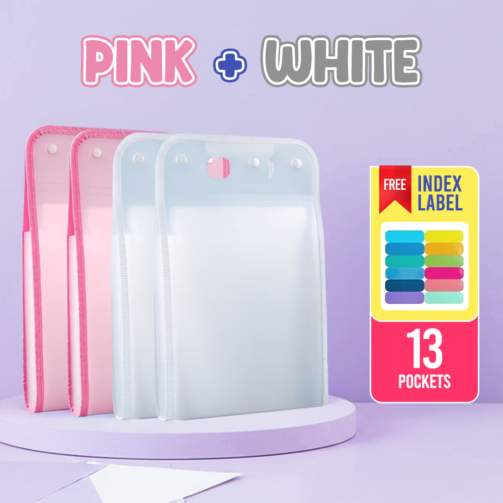 2PCS Set Pink + White