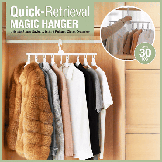 Jhati® Quick-Retrieval Magic Hanger: Ultimate Space-Saving & Instant Release Organizer