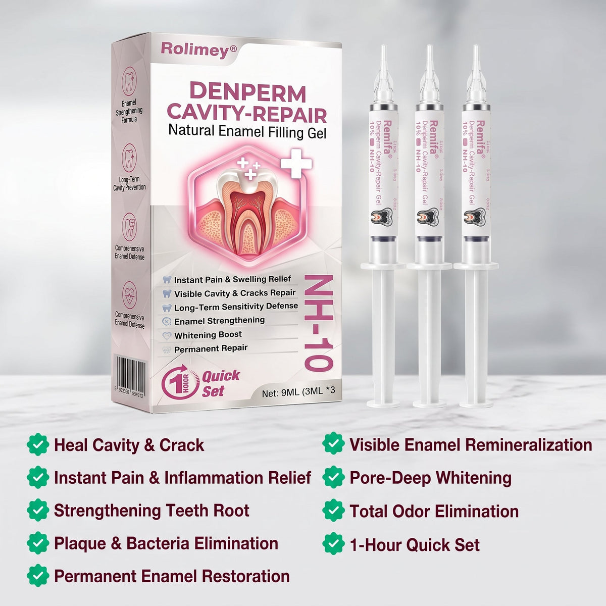 🇺🇸Rolimey® DenPerm Cavity-Repair Natural Enamel Filling Gel