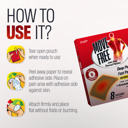 Instant Relief✅Jhati® MoveFree Joint Pain Thermal Patches
