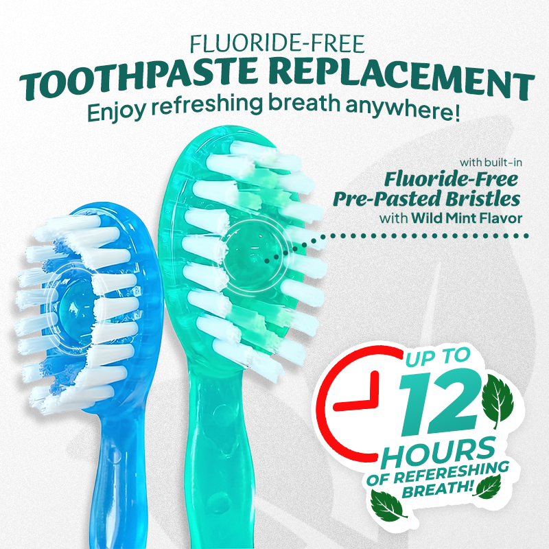 ⭐️Rolimey® 6-in-1 Ready-to-Go Mini Travel Toothbrush with Floss & Toothpick, No Rinsing Needed, Individually Wrapped & TSA Friendly